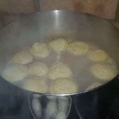 A picture of Matzo balls.