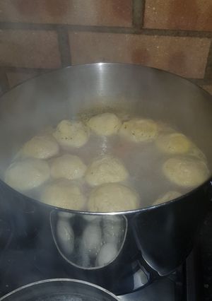 A picture of Matzo balls.