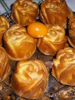 Muffin rózsa kumquattal recept fotója