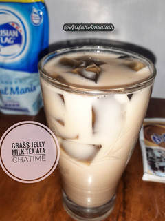 Foto resep Grass Jelly Milk Tea ala Chatime