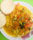 Sopa de vegetales con leche de coco y curry 🥥🍆🍲