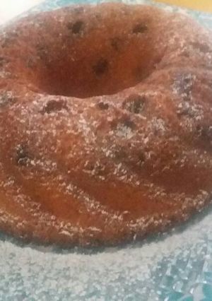 Una foto de Budín de limón con chispas de chocolate