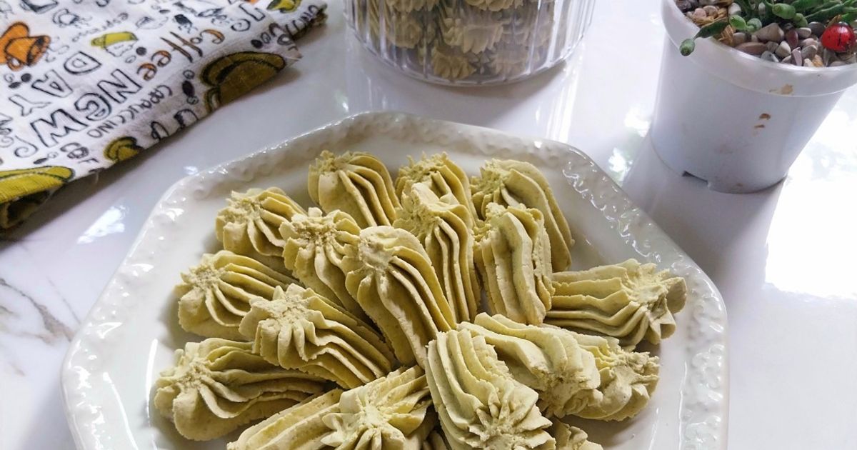 Cookies / Semprit Jelarut (rasa matcha)
