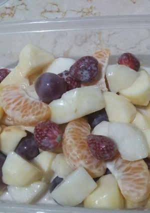 Foto resep Salad buah saus yogurt homemade