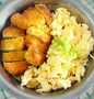 Langkah Mudah untuk Menyiapkan Chicken Nugget with Scrambled Egg Rice Bowl Anti Gagal
