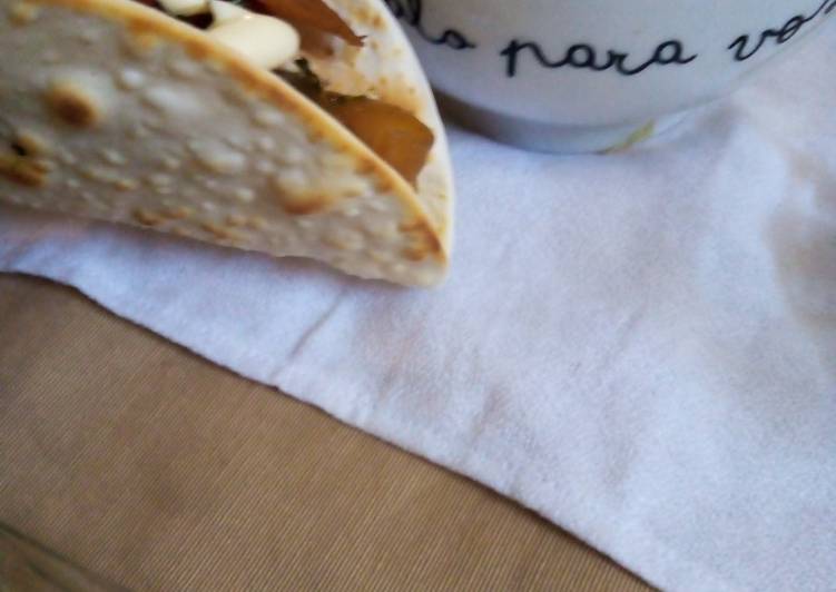 Fajitas/Quesadillas de pollo con discos de empanadas