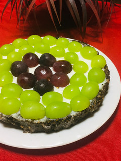 Una foto de PYE DE UVAS CON GALLETAS OREO!