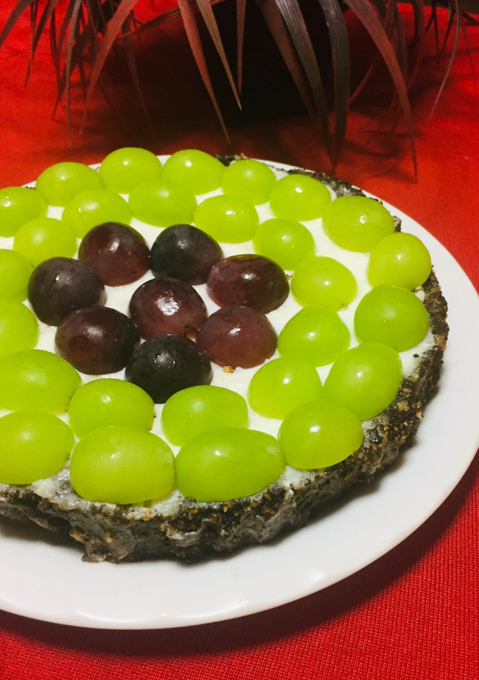 Una foto de PYE DE UVAS CON GALLETAS OREO!