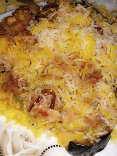 صورة لوصفة رز مشخول بالدجاج