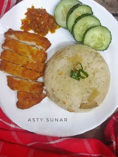 Foto resep Nasi Hainan Crispy (Crispy Chicken Rice)