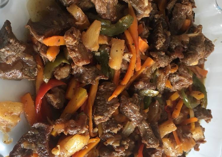 How to Prepare Super Quick Homemade Sweet and sour beef