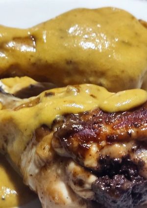 Foto di Cosce di pollo alla senape, limone e miele