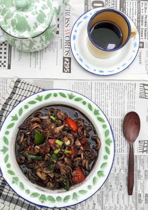 Foto resep Cumi kuah hitam