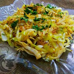 A picture of Cabbage bhujiya.