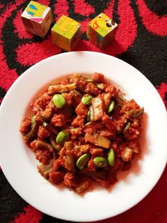 Foto resep Balado terong ungu tempe dan pete