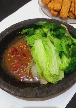 Foto resep Sawi Brokoli Rebus Sambal Rujak