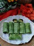 Dadar Gulung Pandan Pisang Coklat
