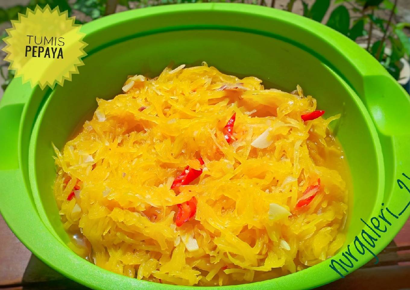 Tumis Pepaya Pedas