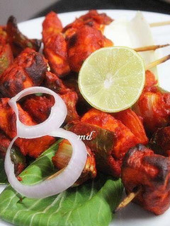 A picture of Air fryer Paneer tikka.