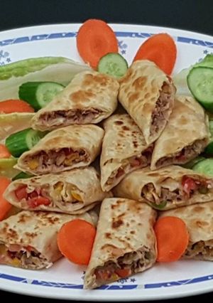 صورة لوصفة رقاق محشي بالتونه