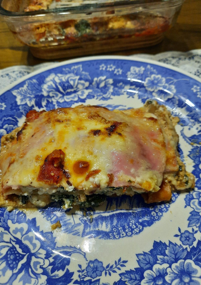 Una foto de Lasaña de ricota y espinacas