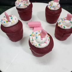 Red velvet cupcakes A picture of Red velvet cupcakes.