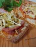 Mini pizzas de pan chapata -en airfryer-