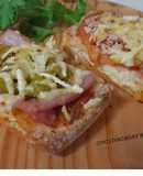 Mini pizzas de pan chapata -en airfryer-