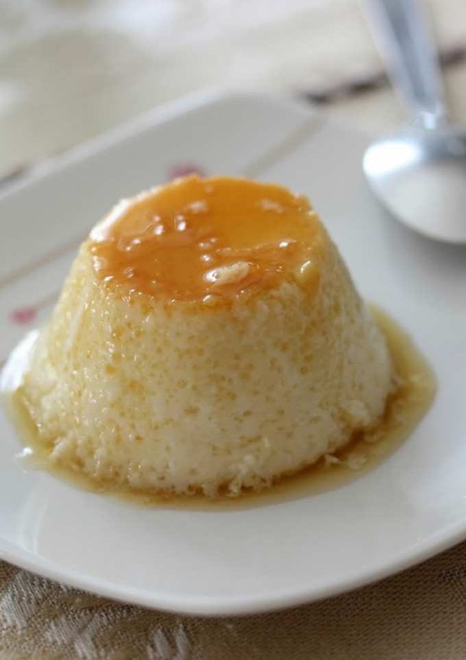 Una foto de Flan de leche condensada