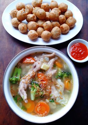 Foto resep Sop ceker dan sayuran