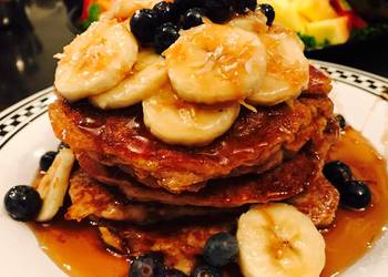How To Make Recipe Blueberry  Banana Oatmeal Pancakes Restaurant Style