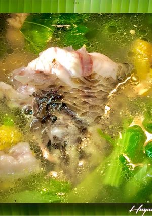 Hình của món Canh Cá Lóc Nấu Cải Bẹ Xanh.