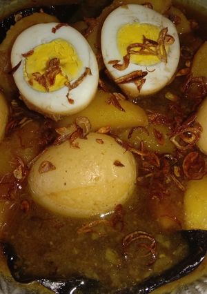 Foto resep Semur kentang telur