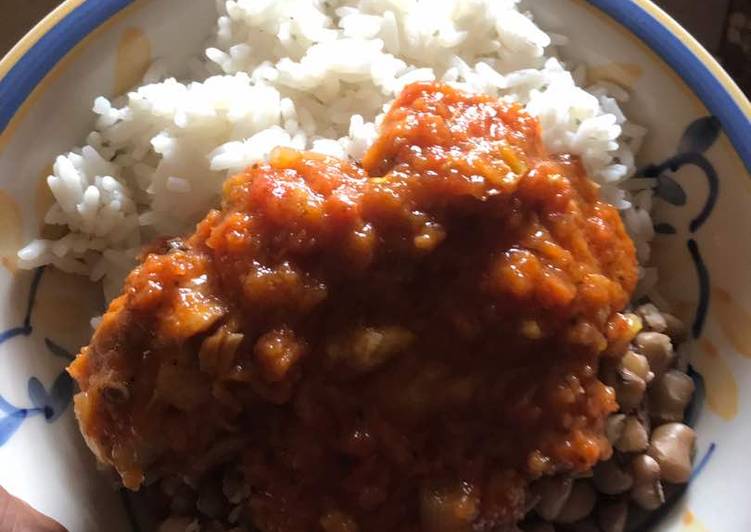 Recipe of Ultimate Chicken Stew with Rice &amp; Beans