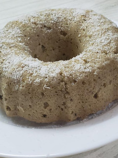 Una foto de Budín de avena, banana y coco!! En savarin de Essen