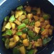 Shimla mirch with aloo ki bhujia