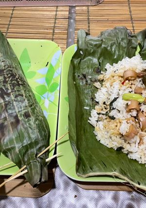 Foto resep Nasi bakar cumi asin