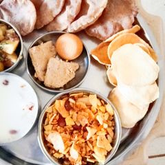 A picture of Ramnavami Vrat special farali Bhog thali.
