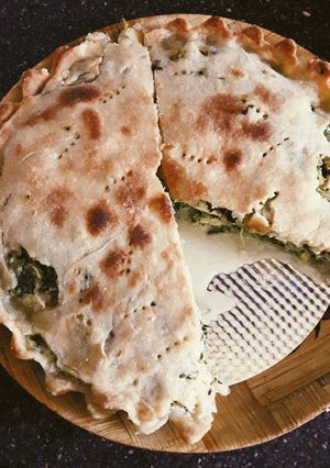 Una foto de Tarta de acelga y Pollo
