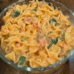 A picture of Summer sausage pasta.