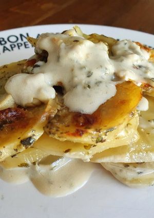 Una foto de Papas a la crema