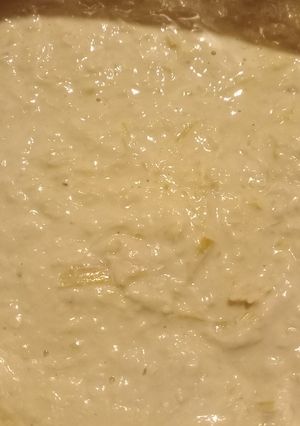 Una foto de Crema tipo hummus de arveja, diente de león, etc
