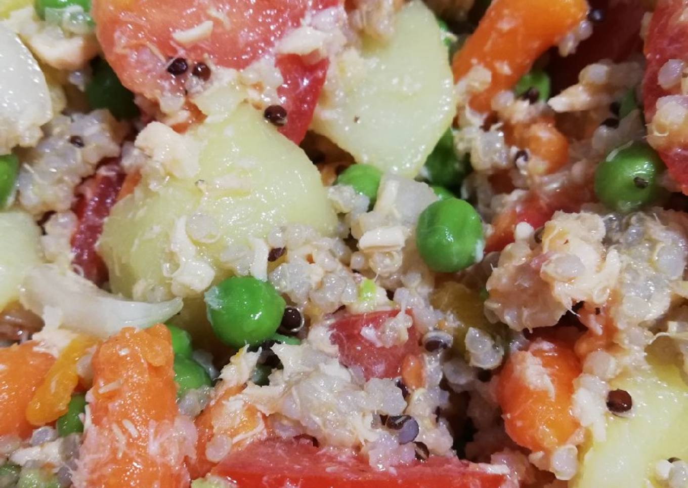 Ensaladilla saludable variada sin mayonesa