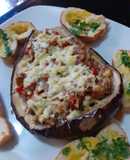 Berenjenas rellenas con pollo