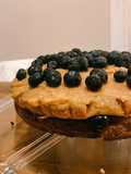Pastel o keke alto en proteína y vegano