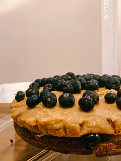 Una foto de Pastel o keke alto en proteína y vegano