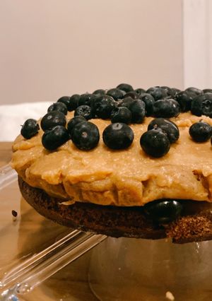 Una foto de Pastel o keke alto en proteína y vegano