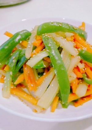 Foto resep Seledri, Wortel & Paprika Tumis Miso
