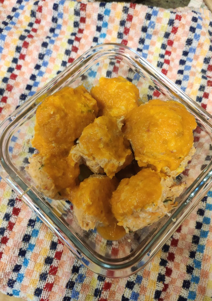 Una foto de Albóndigas de pollo al vapor (fit) Monsieur Cuisine Plus