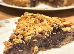Foto di Crostata vegana pere, cioccolato e noci pecan